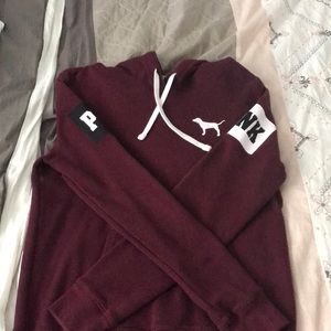 Burgundy Victoria’s Secret Pink Hoodie